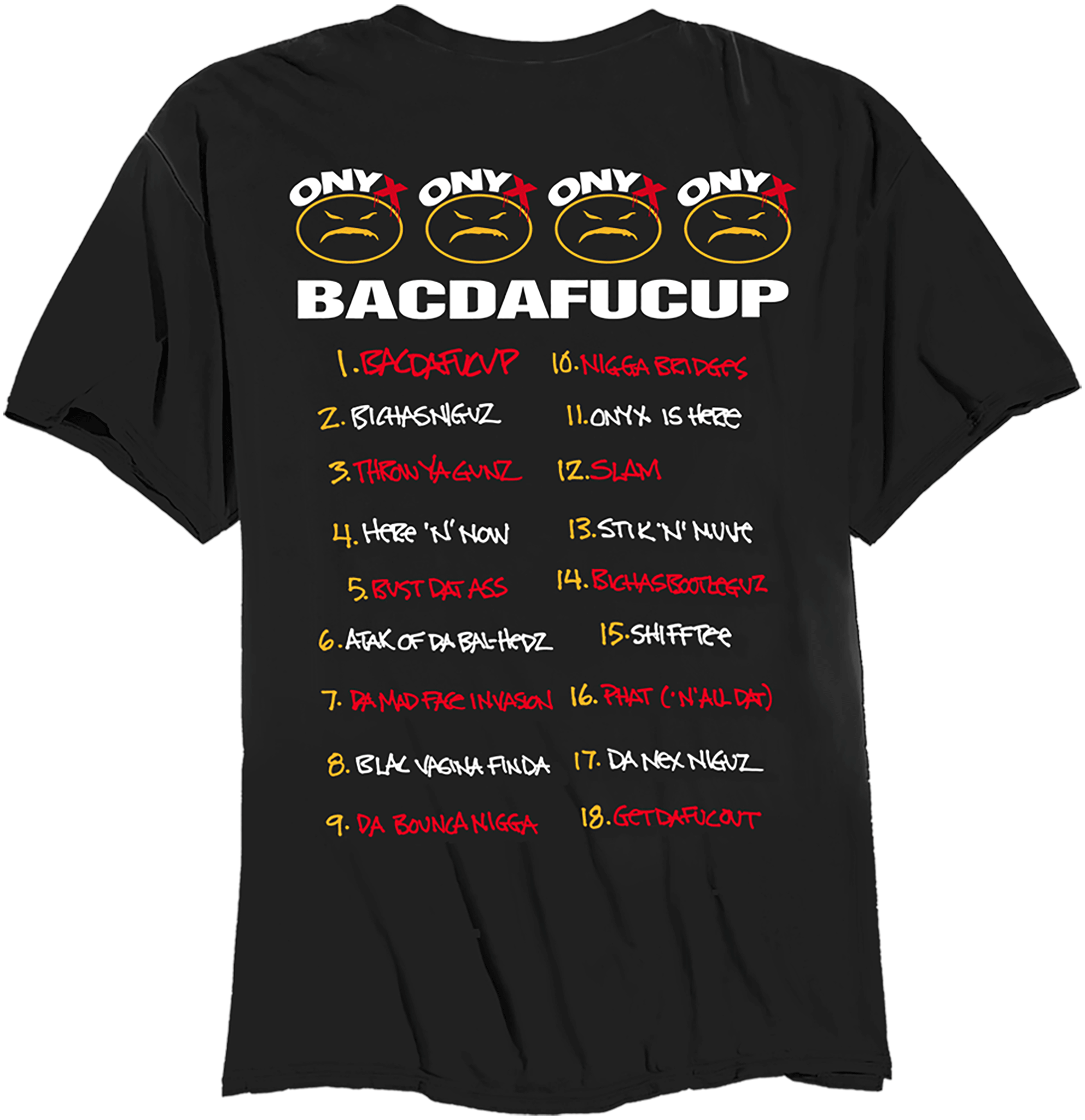 ONYX PHOTO BACDAFUCUP BLACK T-SHIRT